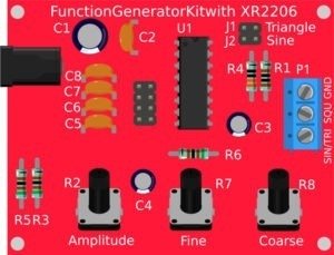 Custom Fritzing part design for FunctionGeneratorKitwith XR2206