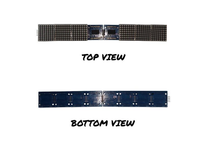 Daisy Chaining 2X MAX7219 LED Dot Matrix 4 in1 Display Panels